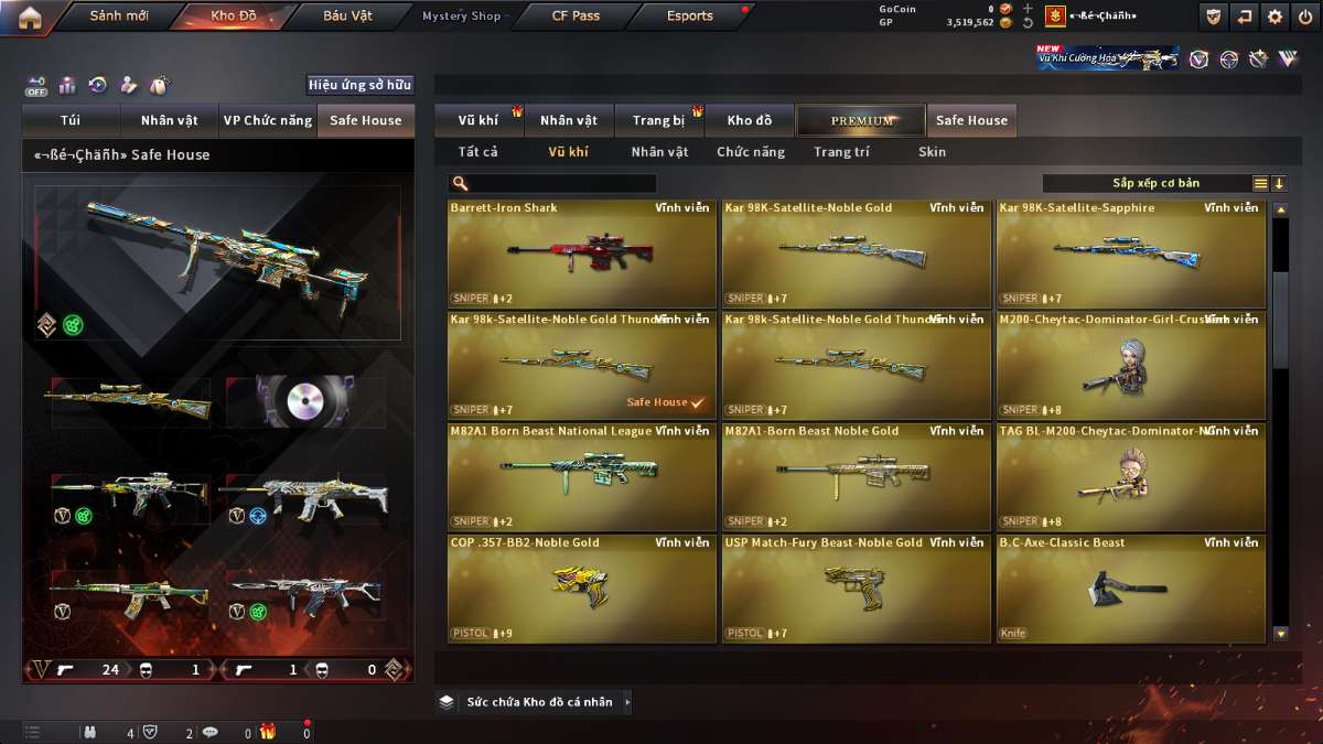 shop acc cf uy tin gia re